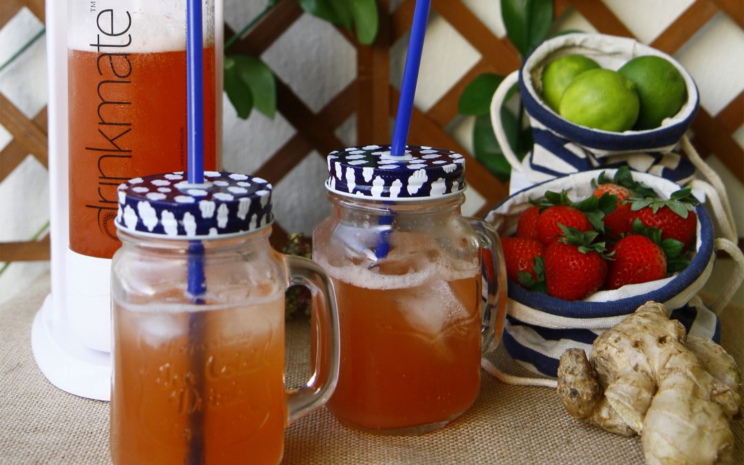 Fresh Strawberry-Lime Ginger Ale Recipe