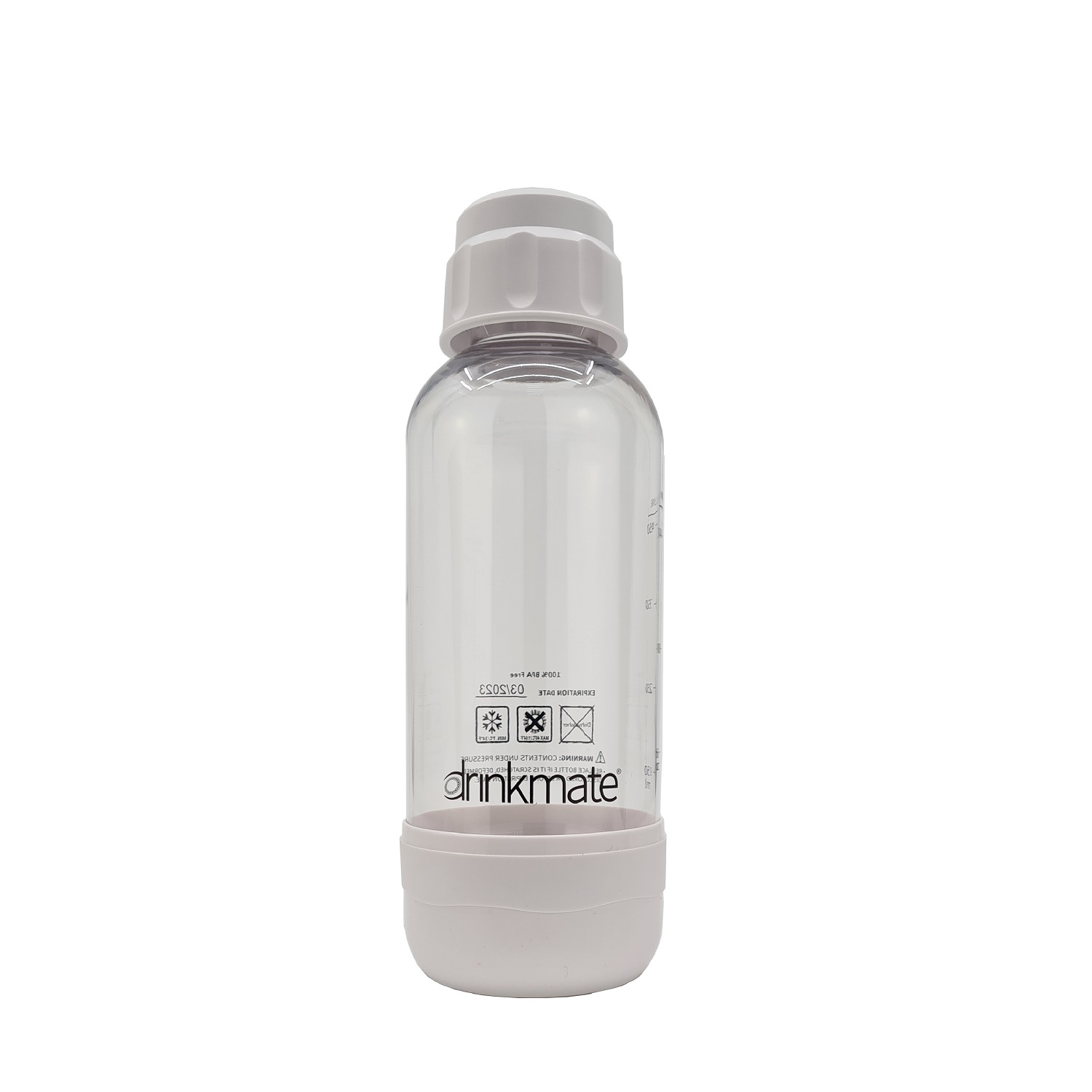 Drinkmate 1L Carbonating Bottles - White (2 Pack)